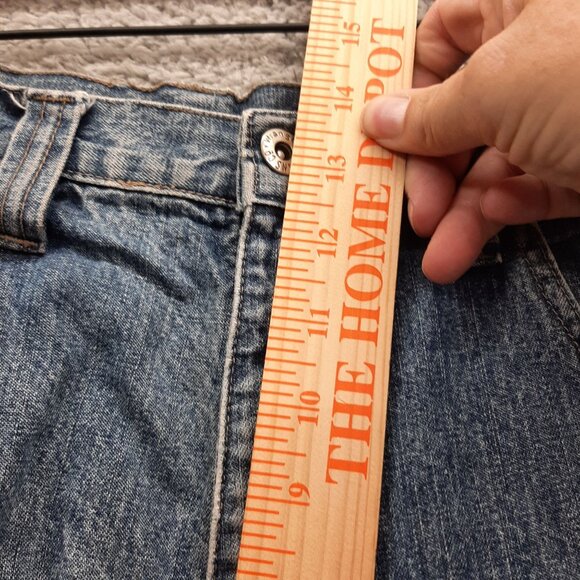 Vintage Wrangler Denim Jean Shorts Mens Size 36 Blue Relaxed Fit Carpenter Style - Picture 5 of 10